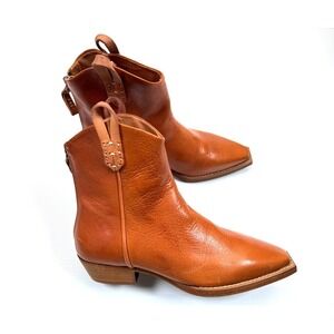 Free People Wesley Ankle Boot Women 36.5 US 6 NWOB PointedToe Leather ZipClosure